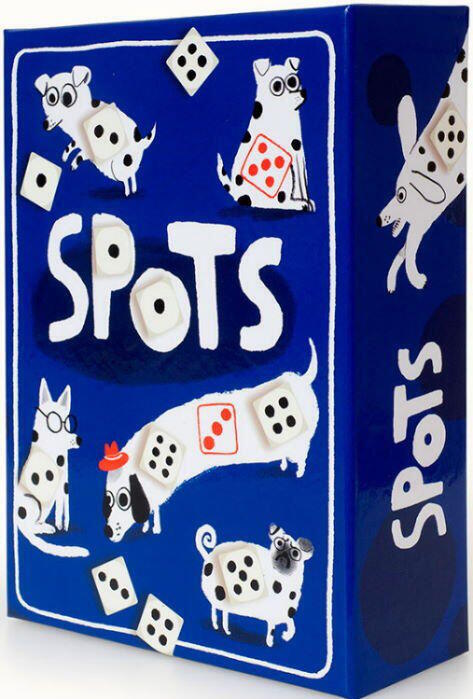Spots er et heldbaseret brætspil, hvori det gælder om at kaste med terninger og placere dem på et hundekort.