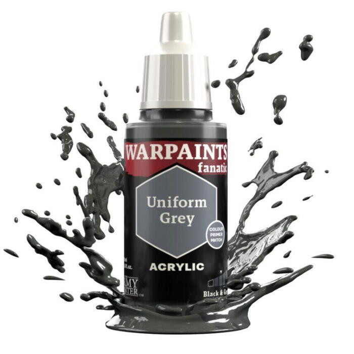Warpaints Fanatic: Uniform Grey er en figurmaling fra the Army Painter, der kan bruges til f.eks. Warhammer