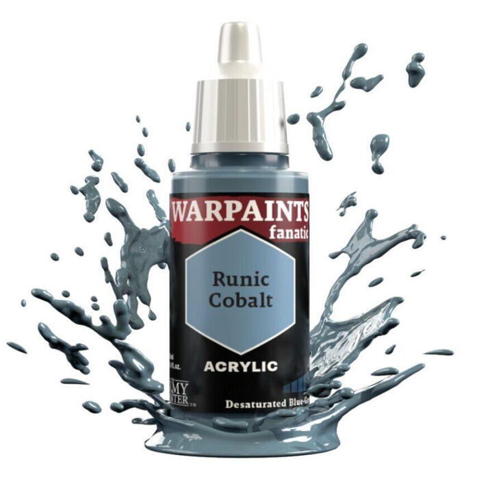 Warpaints Fanatic: Runic Cobalt er en lysegrå figurmaling fra the Army Painter til f.eks. rollespilsfigurer