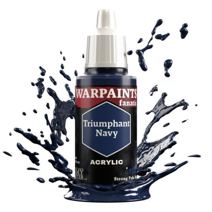 Warpaints Fanatic: Triumphant Navy er en mørkeblå figurmaling fra the Army Painter, til f.eks. figurspil