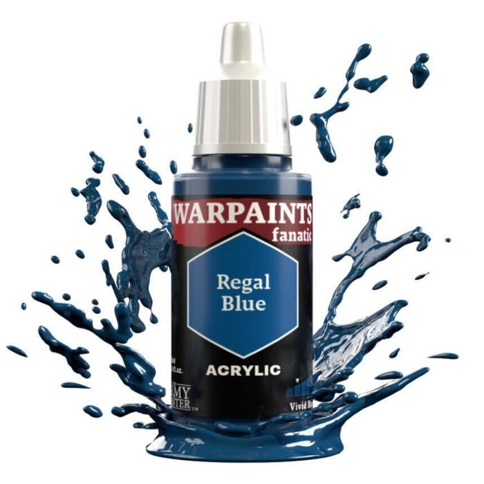 Warpaints Fanatic: Regal Blue fra the Army Painter er en figurmaling til f.eks. rollespilsfigurer