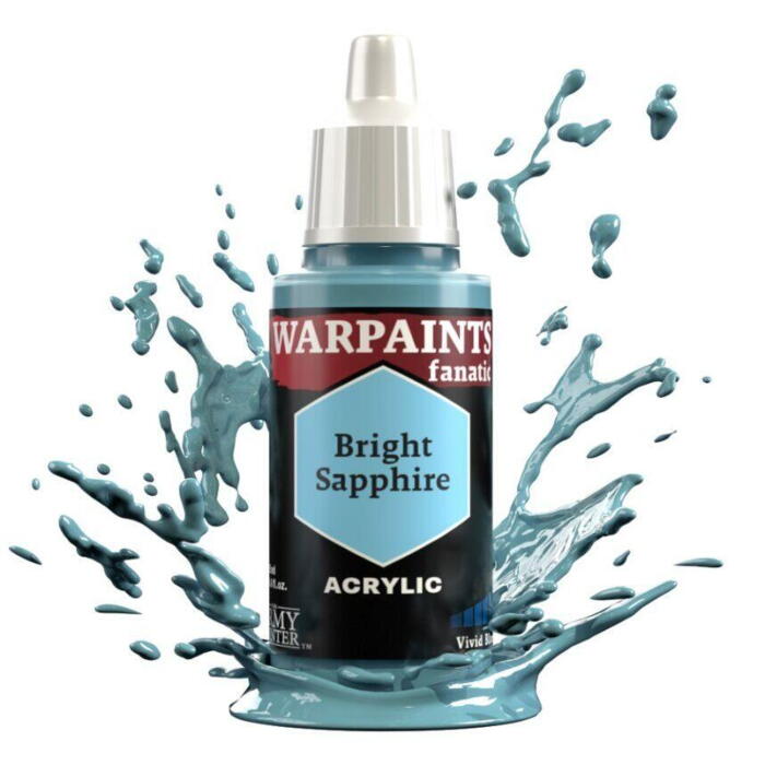 Warpaints Fanatic: Bright Sapphire er en lyseblå figurmaling fra the Army Painter til f.eks. Star Wars figurspil