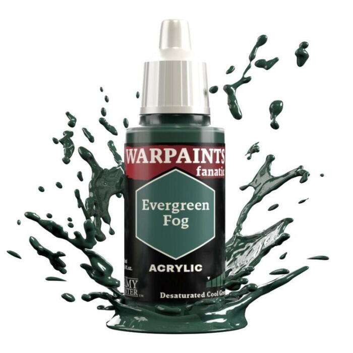 Warpaints Fanatic: Evergreen Fog er en mørkegrøn figurmaling fra the Army Painter til f.eks. Dark Angels