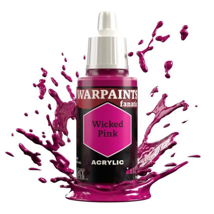 Warpaints Fanatic: Wicked Pink fra the Army Painter er en mørk pink figurmaling til f.eks. Warhammer 40.000