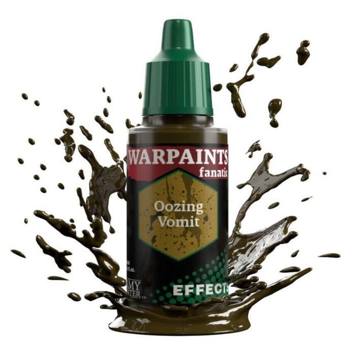 Warpaints Fanatic Effects: Oozing Vomit fra the Army Painter er en effekt maling til f.eks. rollespilsfigurer, Zombicide, Warhammer og lign.