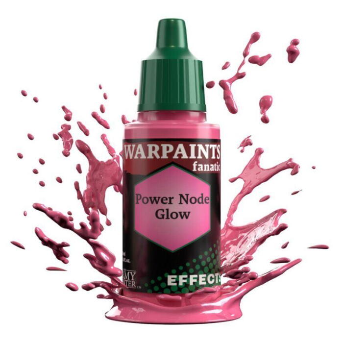 Warpaints Fanatic Effects: Power Node Glow er en rød effekt maling fra the Army Painter til rollespilsfigurer og figurspil