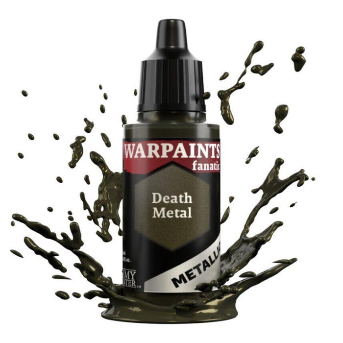 Warpaints Fanatic Metallic: Death Metal er en metallisk figurmaling fra the Army Painter til rollespilsfigurer og figurspil som Warhammer