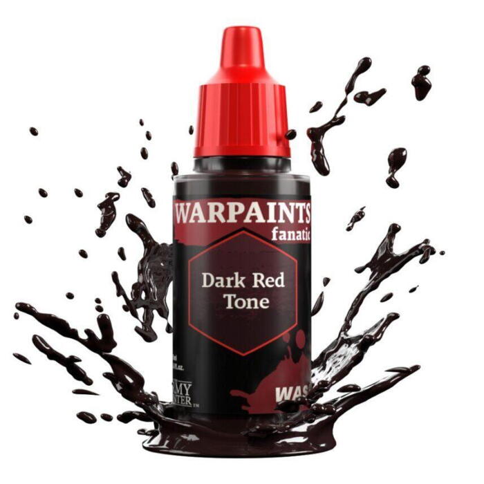 Warpaints Fanatic Wash: Dark Red Tone fra the Army Painter til figurer til rollespil, Warhammer, BattleTech og mere