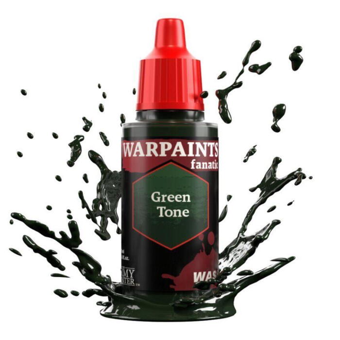 Warpaints Fanatic Wash: Green Tone fra the Army Painter til f.eks. rollespilsfigurer og Warhammer-figurer