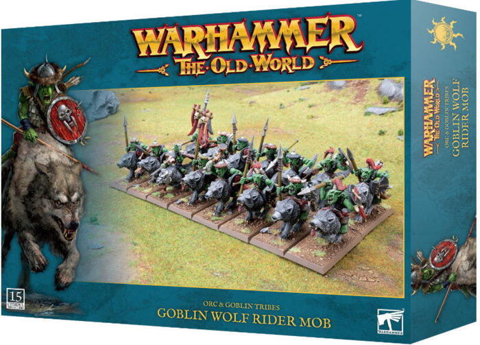 Goblin Wolf Rider Mob indeholder figurer til Orc & Goblin Tribes i Warhammer: the Old World