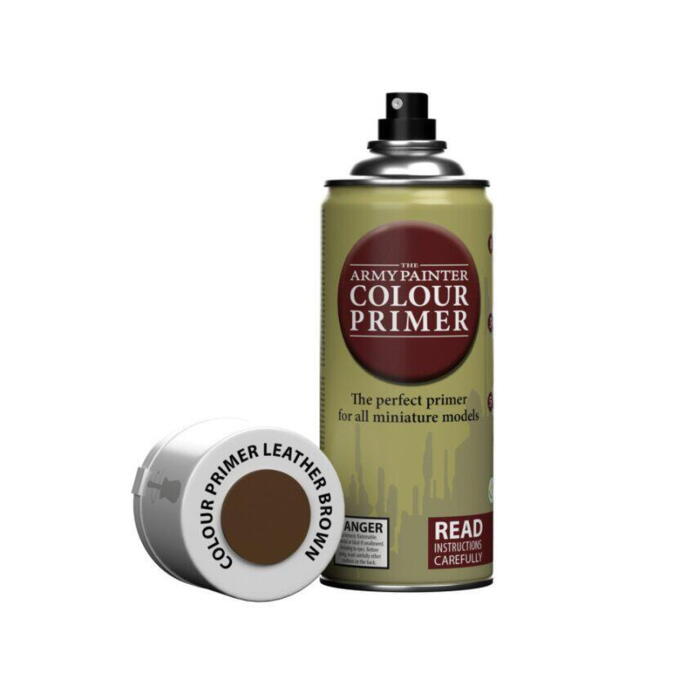 Colour Primer: Leather Brown er en brun sprayfarve fra det danske selskab the Army Painter