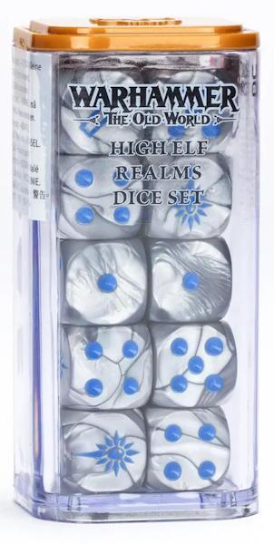 20 seks-siddet terninger, der har High Elf Realms som tema