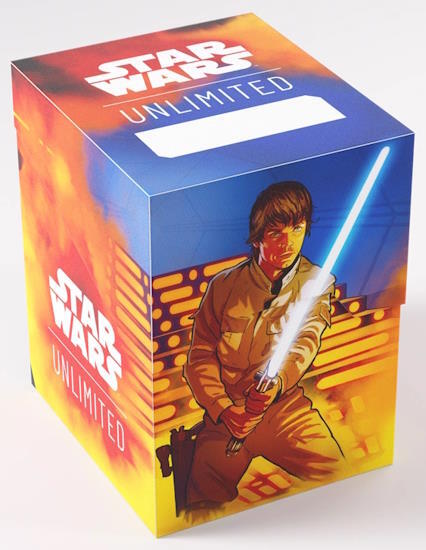 Den klassiske scene på Cloud City er afbildet i livlige farver - Her kan du se Luke Skywalker der står klar med sit lyssværd.