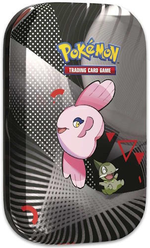 Med denne æske kan du opbevare dine kort stilrent og samtidig have dem lige ved hånden! Denne version er med Alomomola & Axew, som ses på billedet.