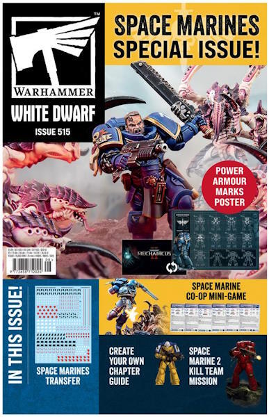 Space Marines træder ind i rampelyset i August-udgaven af White Dwarf