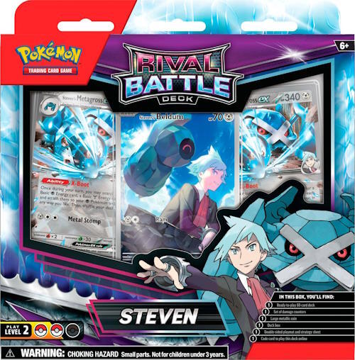 Læg planer med træneren Steven og hans Metagross ex i dette Rival Battle Deck!