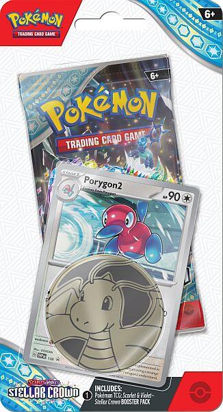 Pokemon blister pakke fra Stellar Crown med Porygon 2 promo-kort!