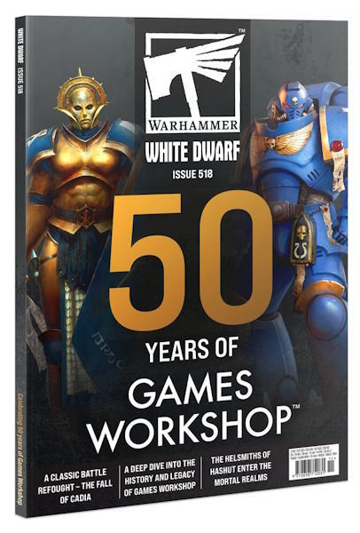 Fejr 50 år med Games Workshop i dette episke White Dwarf nummer!