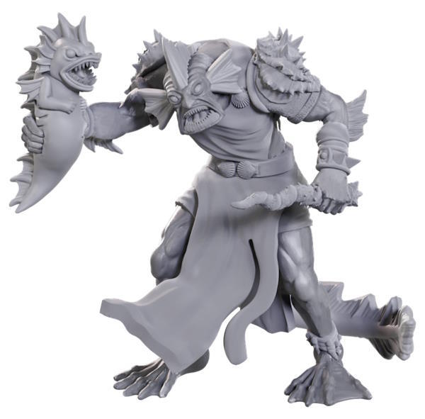 Denne Sahuagin Priestess figur kommer primet så du hurtigt kan få den med i rollespillet