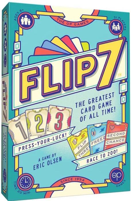 Tilføj det populære kortspil Flip 7 til din samling med den nye lækre kasse!