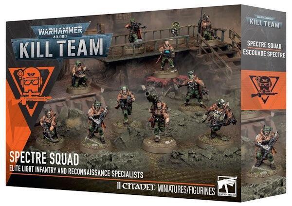 Et komplet Kill Team bestående af erfarne Astra Militarum-agenter