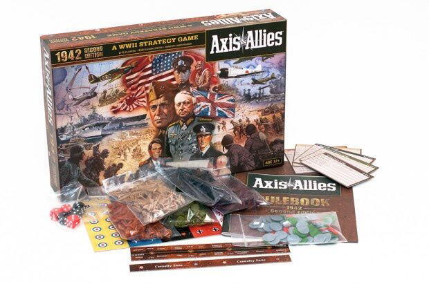 Axis and Allies 1942 second edition er centreret omkring slagets gang under anden verdenskrig. Spil som enten England eller Tyskland, idet de slås over atlanten. Dette brætspil giver dig mulighed for tænke taktisk i forhold til økonomi og krigsstrategi.