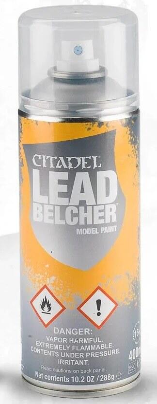 Leadbelcher metallisk spray maling fra Citadel Colour