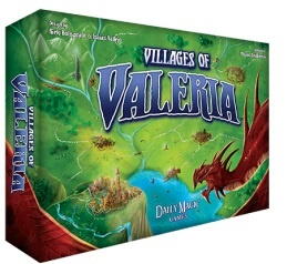 "Valeria: Card Kingdoms" er et kortspil, hvor spillere konkurrerer om at bygge landsbyer i Valerias verden og blive kronet som den næste hovedstad