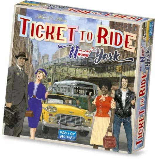 Rejs igennem New Yord i 60'erne i familie brætspillet Ticket to Ride: New York