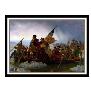 UP - Standard Sleeves - Fine Art Washington Crossing the Delaware - 65 Sleeves - Illustreret med et klassisk maleri fra amerikansk historie