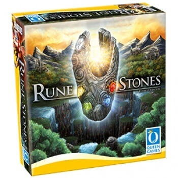 3D version af Rune Stones brætspils kassen fra Queen Games