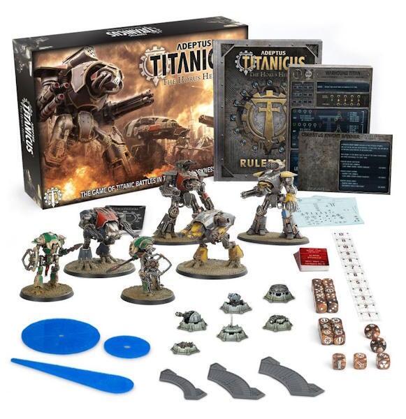 Dette sæt kommer med alt du skal bruge for at komme i gang med Adeptus Titanicus