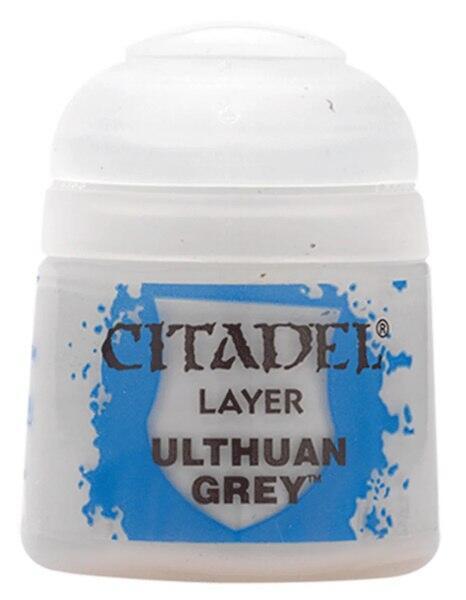 Citadel Colour Layer Paint Ulthuan Grey 12 ml til maling af Warhammer og andre miniaturer