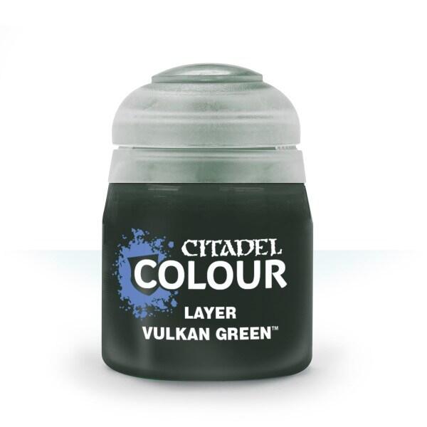 Citadel Colour Layer Paint Vulkan Green 12 ml til maling af Warhammer og andre miniaturer