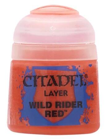 Citadel Colour Layer Paint Wild Rider Red 12 ml til maling af Warhammer og andre miniaturer