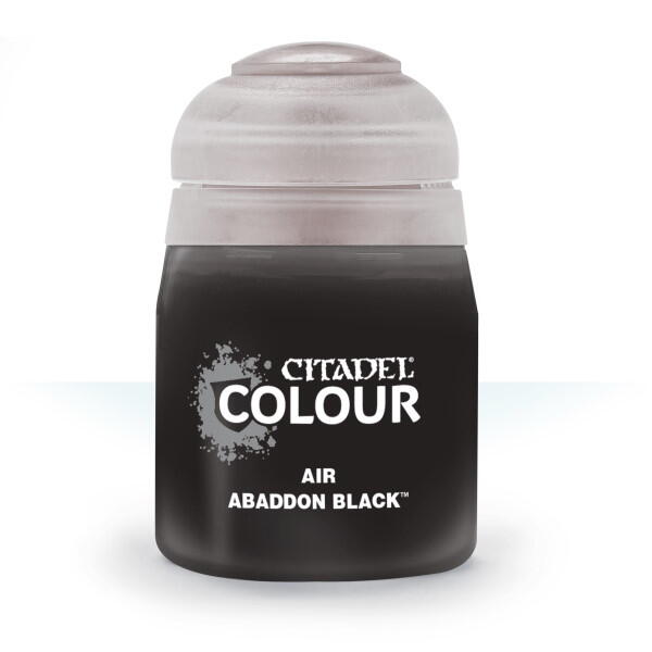 Citadel Colour Air Paint Abaddon Black 24 ml til maling af Warhammer og andre miniaturer