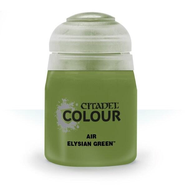 Citadel Colour Air Paint Elysian Green 24 ml til maling af Warhammer og andre miniaturer