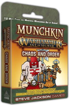 Munchkin Warhammer Age of Sigmar - Chaos and Order bringer grådige dværge og blodige bersærkere på banen