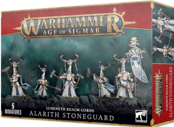Alarith Stoneguard er en tung infanterienhed for Lumineth Realm-lords i Warhammer Age of Sigmar