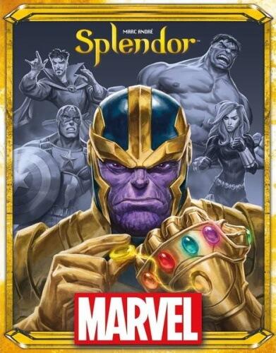 Det kritikker roste brætspil Splendor, nu i en ny pakke, og med tema af Marvel-universet. Saml allierede, og få fingrende i The Infinity Gauntlet.