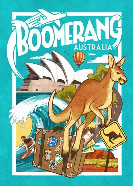Boomerang: Australia - Udforsk Australien og sammel sæt i dette brætspil
