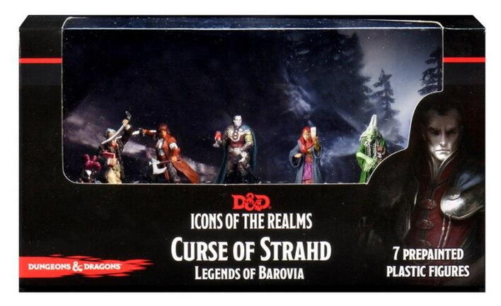 En samling af 7 forskellige miniature fra Icons of the realm - Course of Strahd - Legends of Barovia