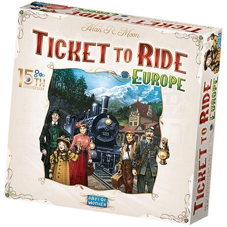 Ticket to Ride: Europe - 15th Anniversary indeholder både det originale brætspil og Europa 1912 udvidelsen