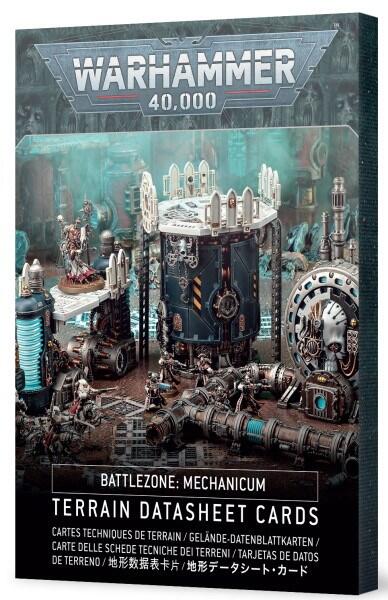 Battlezone: Mechanicum – Terrain Datasheet Cards gør det nemmere at bruge alt det fede Adeptus Mechanicum terræn i Warhammer 40.000