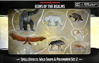 Spell Effects: Wild Shape & Polymorph Set 2 fra Icons of the realm giver dig nogle af de mest almindelige væsner til transformationer i din D&D kampagne