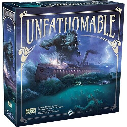 Unfathomable er et brætspil for 3-6 spillere, hvor mennesker skal prøve at krydse Atlanten - men der er forrædere blandt dem