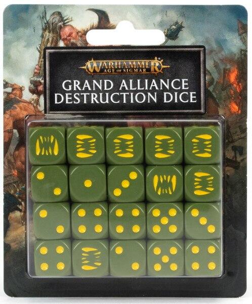 Grand Alliance Destruction Dice er de perfekte terninger til at rulle for Destructions horder i Warhammer Age of Sigmar