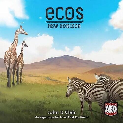 Ecos: New Horizon er en udvidelse til brætspillet Ecos: First Continent. Med nye dyr og brikker med nye spil mekanismer tilføjer denne udvidelse mere spilbarhed til Ecos.
