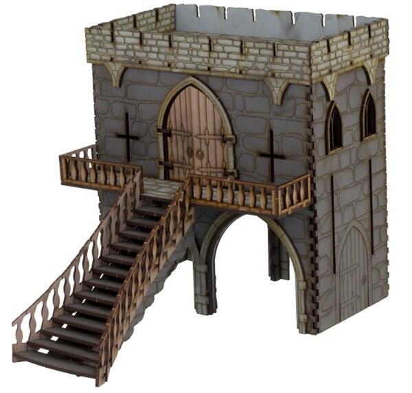 Gloomburg: Castle Set har også den flotte indgang, med en trappe op til vagttårnet over portene