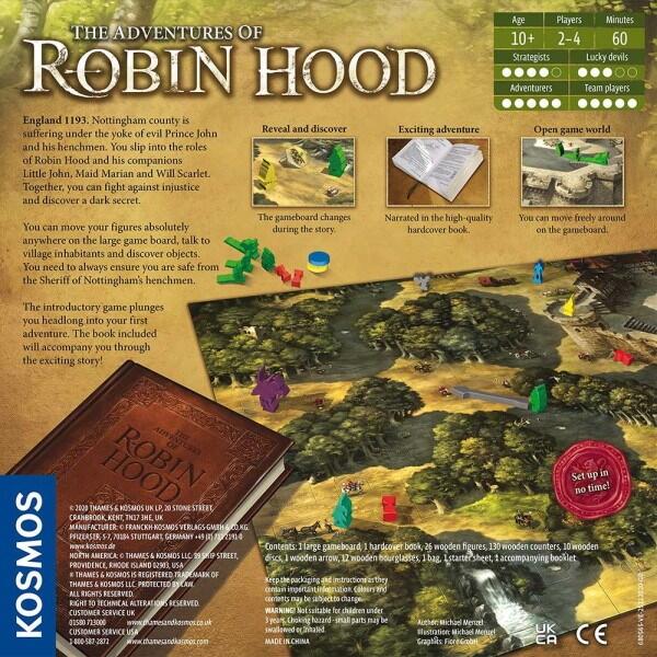 Bagsiden af kassen til The Adventures of Robin Hood